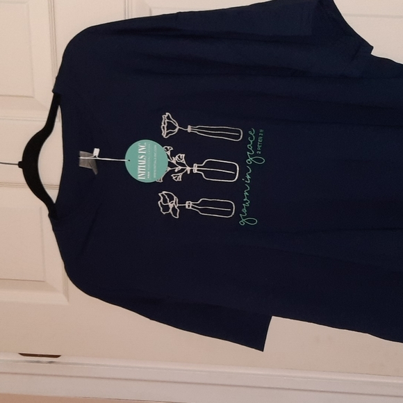 BNWT Initials Inc. Growing Grace Navy Blue short sleeve tee. 2XL - Picture 4 of 5